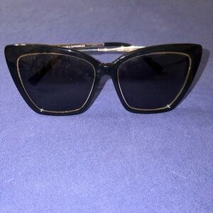Diff Becky IV Polarized Black Cat-Eye Sunglasses